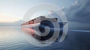 The sleek design of a new ecofriendly container ship hints at the innovative technologies being developed to reduce