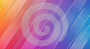 Colorful Gradient Abstract Background with Lines