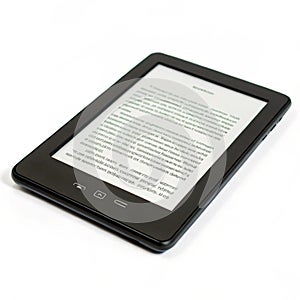 Ereader isolated on white background photo