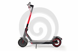 Sleek electric scooter isolated on white background