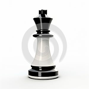 Sleek And Empowering King Of Chess On White Background