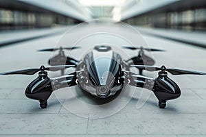 Sleek Futuristic Drone Design in 3D Rendering. Generative ai
