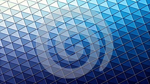 Abstract geometric background with a deep blue gradient across a modern triangular pattern.