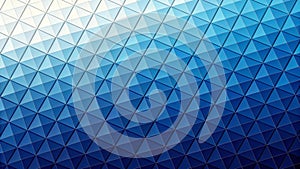 Abstract geometric background with a deep blue gradient across a modern triangular pattern.