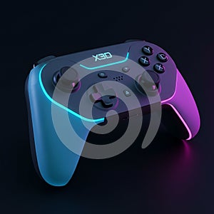 A sleek gaming controller labeled 