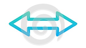 Sleek Gradient Double-Headed Arrow, Flow and Exchange, vector design Generative AI