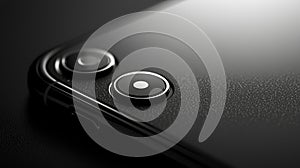 A sleek grayscale user interface design featuring high-contrast buttons for enhanced accessibility. Generative AI