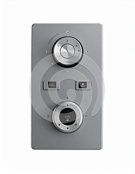 Sleek High-Tech Control Panel with Dials