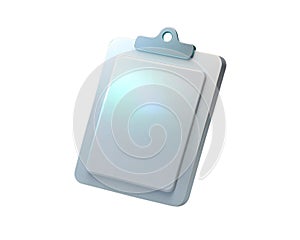 Holographic 3D Clipboard Icon