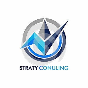 Sleek and impactful logo design for a strategy consultancy company, symbolizing professionalism and expertise, A simple yet