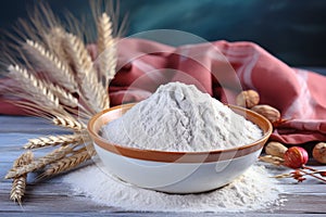 Sleek kitchen table setting with buckwheat flour, inspiring wholesome gluten free recipes