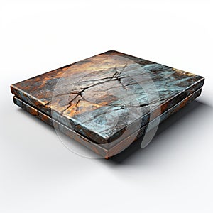 Sleek Metal Plate Ps4 Pro Skin With Oil On Copper Design