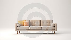 sleek mid-century modern sofa