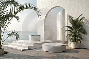 Minimalist abstract 3D render background