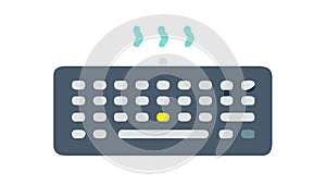 Sleek Minimalist Keyboard: Modern Computer Peripheral, vector design Generative AI