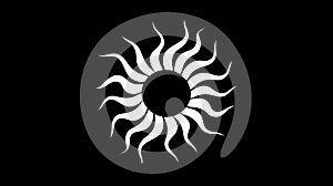 Minimalist Sun Logo: Abstract Fusion. Generative AI photo
