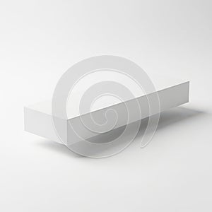 A sleek, minimalist white rectangular object with a subtle shadow