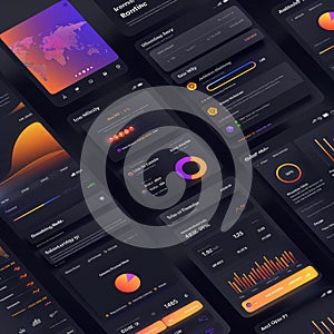 Modern app interface showcasing data visualization and analytics features