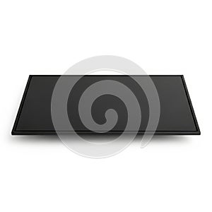 A sleek and modern black rectangular object with a smooth surface and rounded edges