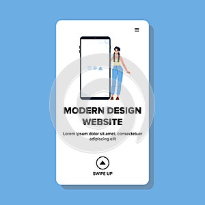 sleek modern design website vector