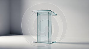 Modern Glass Podium in a Minimalist Setting