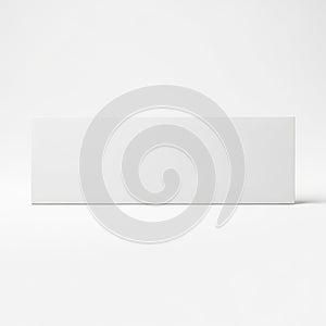 Sleek modern minimalist white rectangular object on plain background
