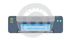 Sleek modern printer, symbolizing efficient document production, vector design Generative AI