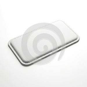 A sleek and modern rectangular metallic object with a smooth, reflective surface