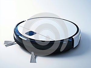 Smart vacuum robot with modern design and advanced sensors Generative AI Illustration photo