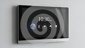 Smart Home Control Panel with Icons and Time Display