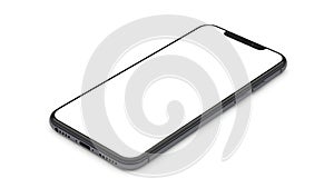 Modern smartphone with black frame