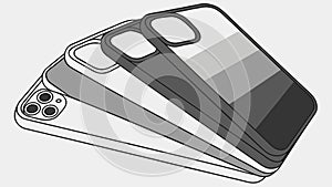 Sleek Modern Smartphone Case Design - Tech Accessory, vector design Generative AI