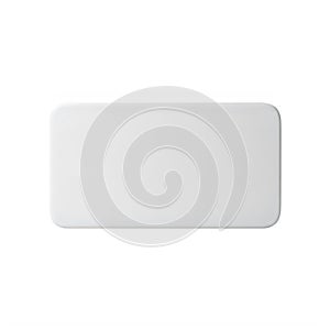 A sleek and modern white rectangular object with a smooth surface and rounded edges