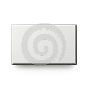 A sleek and modern white rectangular object with a smooth surface and subtle shadow