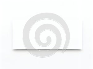 A sleek, modern white rectangular object with a subtle gradient shadow