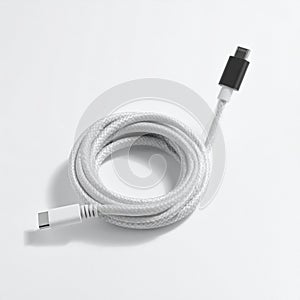 Sleek Monochrome USB-C Power and Data Cable