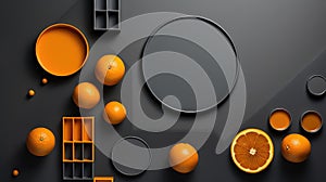 sleek orange and grey background