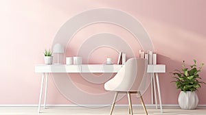 sleek pink background wall