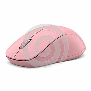 Sleek Pink Wireless Computer Mouse on a White Background wireless mouse technology