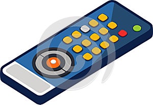 Remote control for TV on white background photo