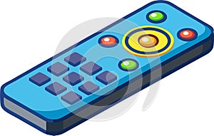 Remote control for TV on white background photo