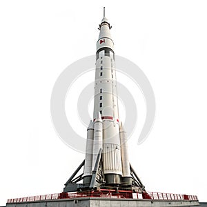 Rocket isolated on white background photo