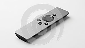Modern TV remote control on white background