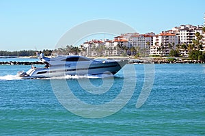 Sleek Silver Cabin Cruiser