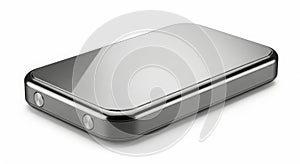 Sleek silver rectangular device with two small lights