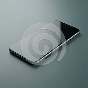 A sleek smartphone is positioned on