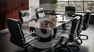 Sleek and Sophisticated Business Conference Setup