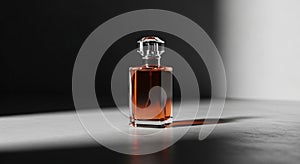 Elegant Perfume Bottle on Concrete Surface