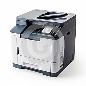 Sleek And Stylized Xerox Multifunction Printer In Dark Teal And Light Red