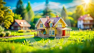 Sleek and Sustainable Tiny Home Design A TiltShift Architectural Model of a Modern Conex House Featuring Innovative